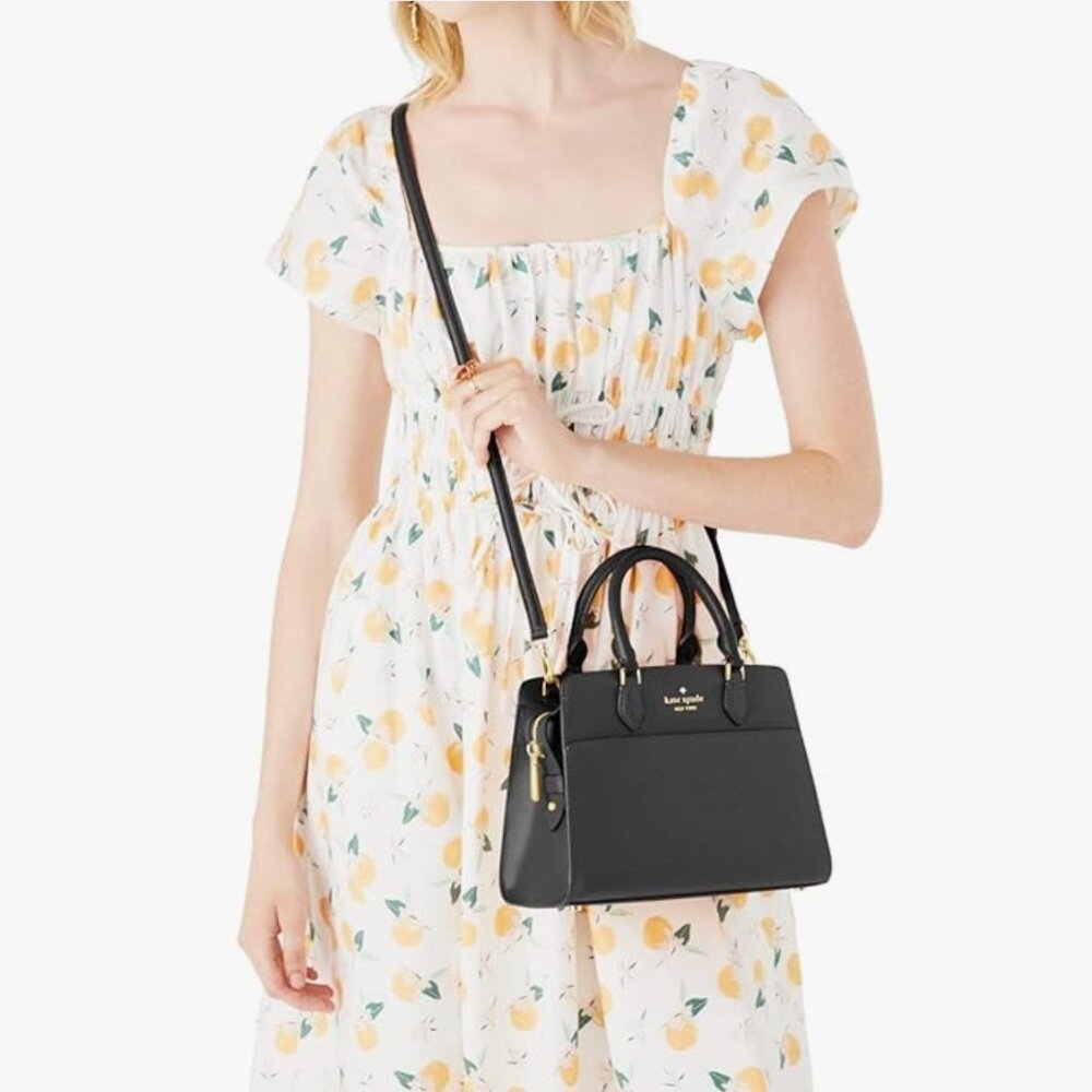 Kate Spade Small Madison Satchel Black Crossbody – Brand New